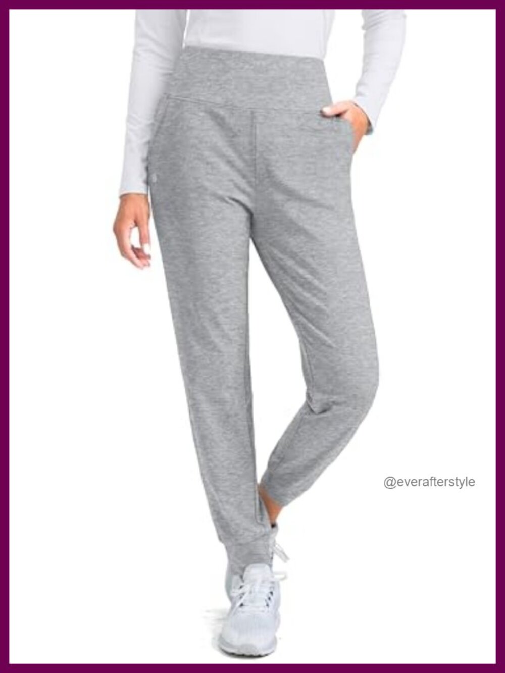 Fleece Lined High Waisted Joggers Thermal Winter Pants Water Resistant